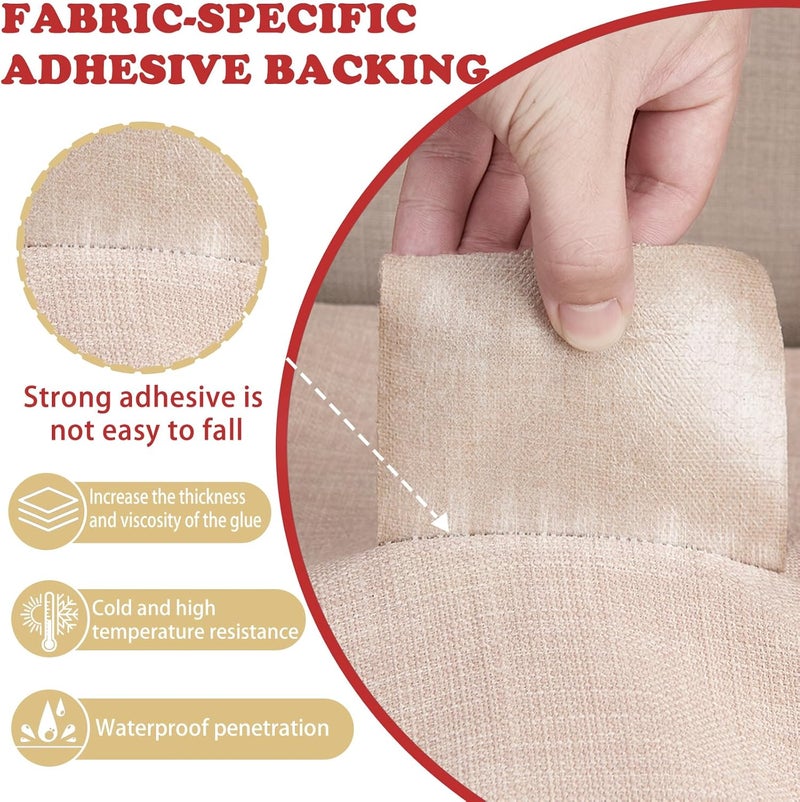 Gheeidau شريط إصلاح الكتان 4x70 بوصة لاصق ذاتيًا لرقعة إصلاح الأريكة لقطع الأثاث، الأرائك، الوسائد، الكراسي، الحقائب، السلع الكتانية (رمادي داكن) - Image 5